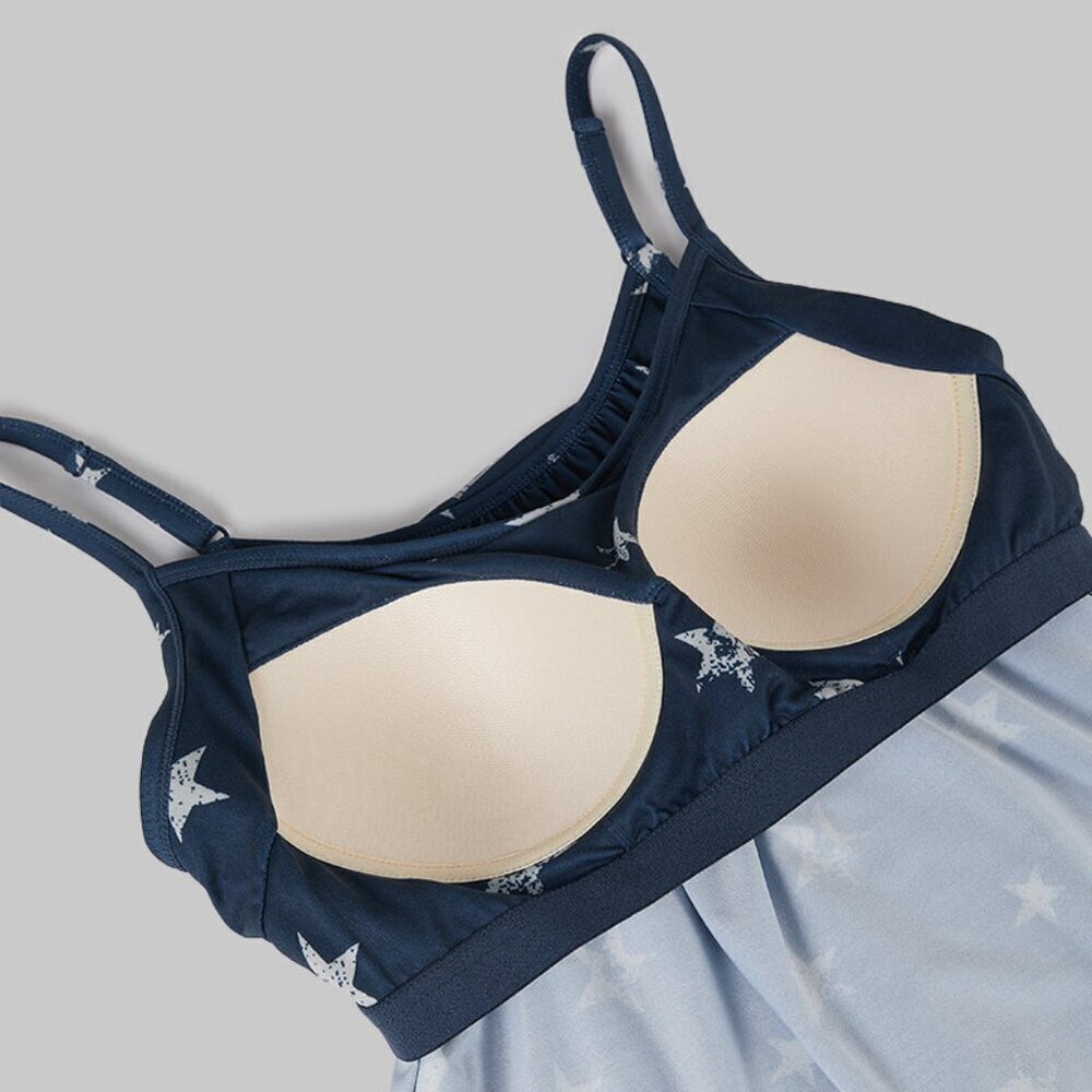 NEW 32 Degrees Navy Star Flowy Bra Cami XXL - Picture 2 of 8